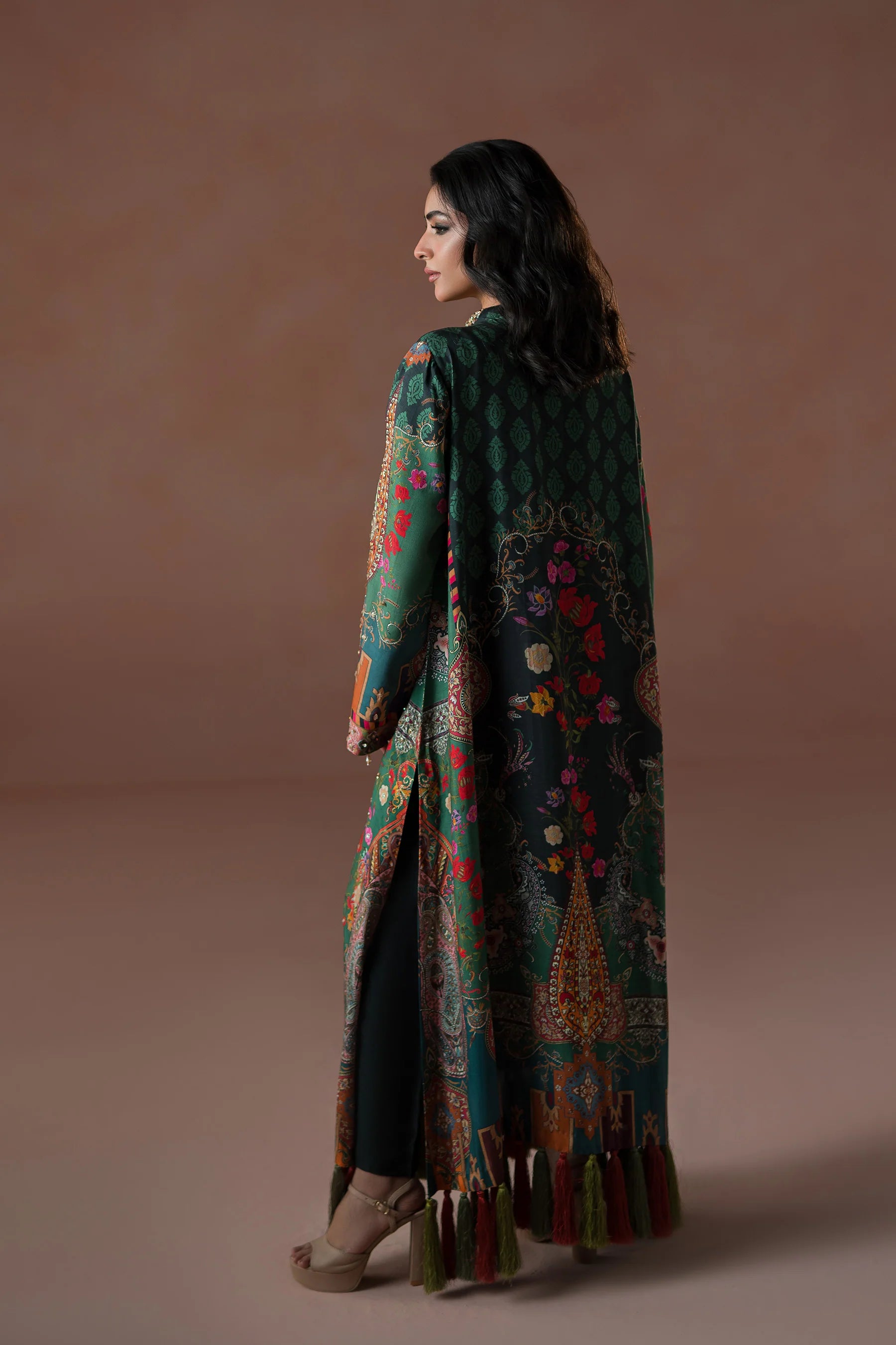 Forest Floral Tassel Kaftan Set
